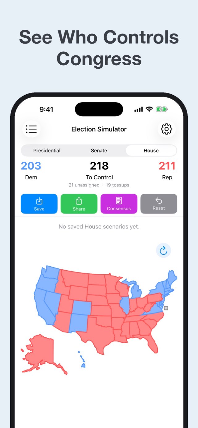 See who controls Congress — the House view showing 218 seats to control
